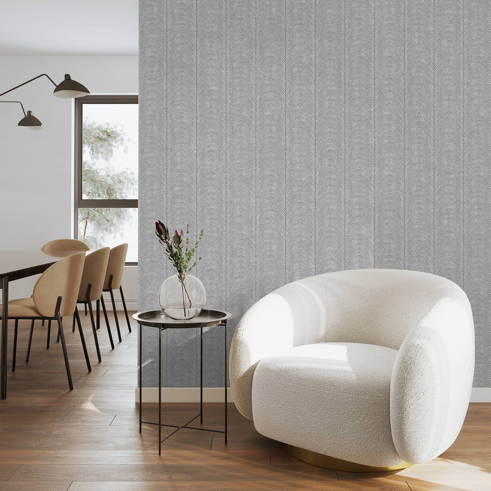 Designs Direct Natural Herringbone Wallpaper